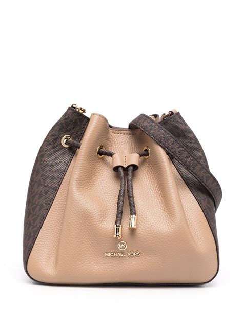 michael michael kors phoebe bucket crossbody|phoebe large logo bucket bag.